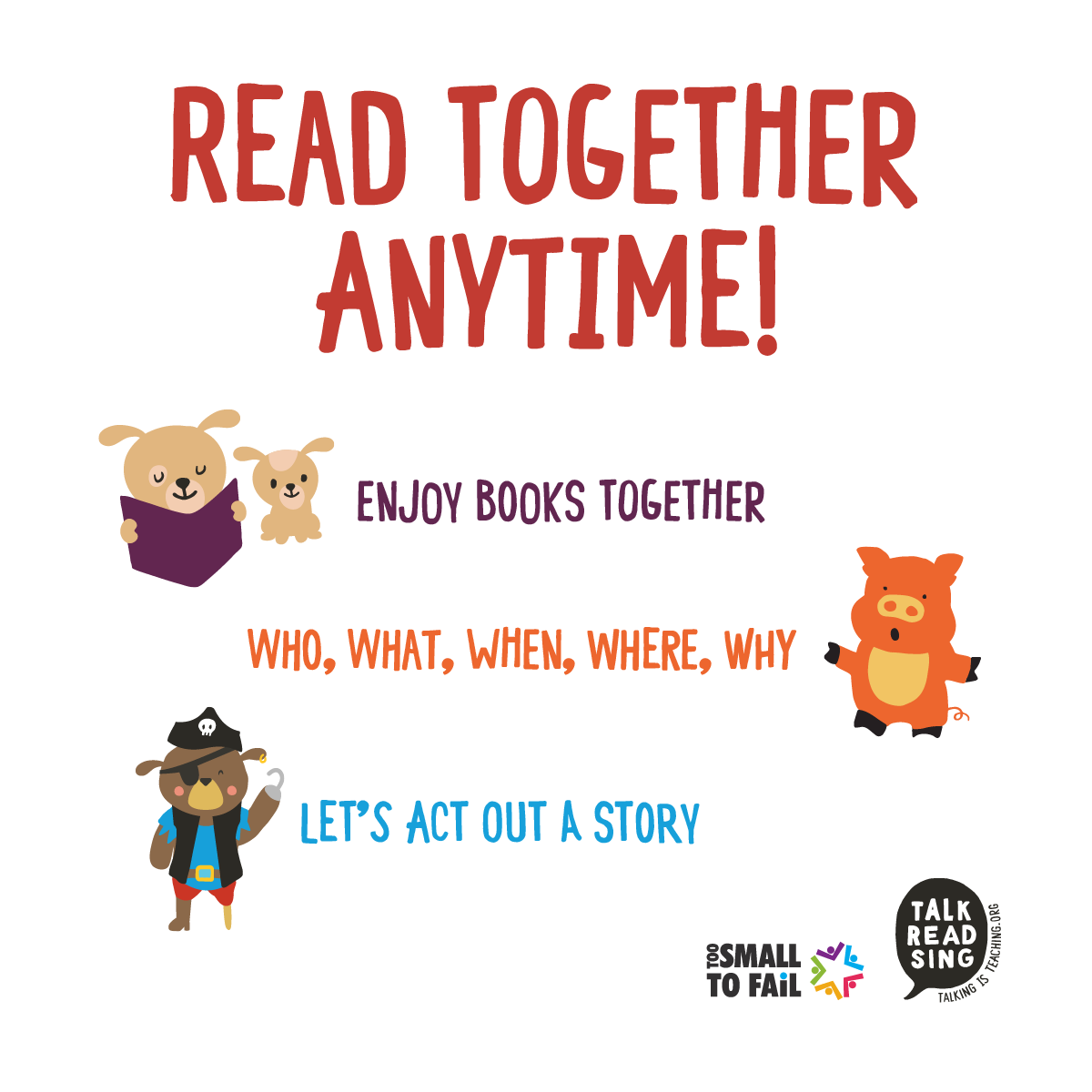 Talk, Read, Sing — Talking Is Teaching campaign